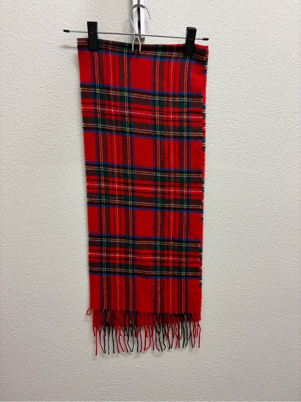 VTG Lord & Taylor Red Tartan Plaid Men's Scarf